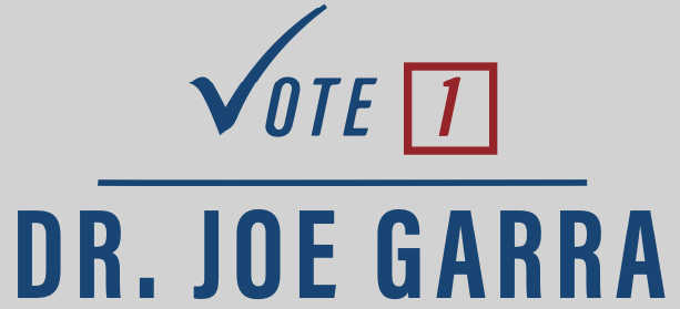 Dr. Joe Garra – Vote 1 Logo